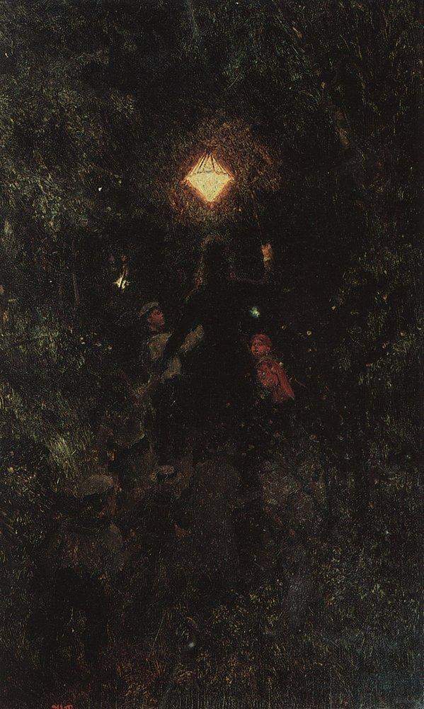 Прогулка с фонарями — Илья Репин