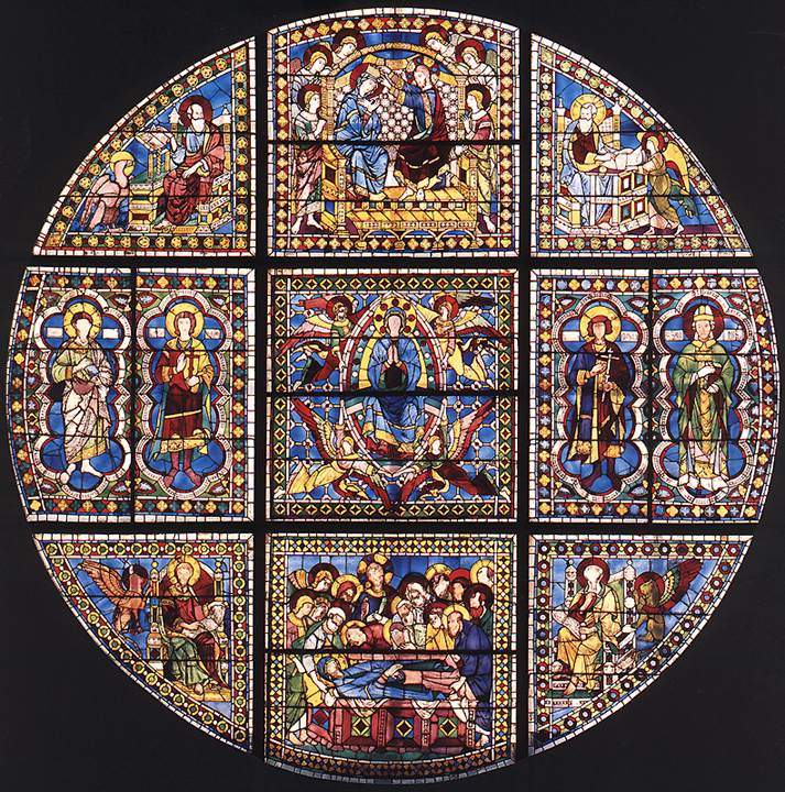 Window Showing the Death, Assumption and Coronation of the Virgin — Дуччо