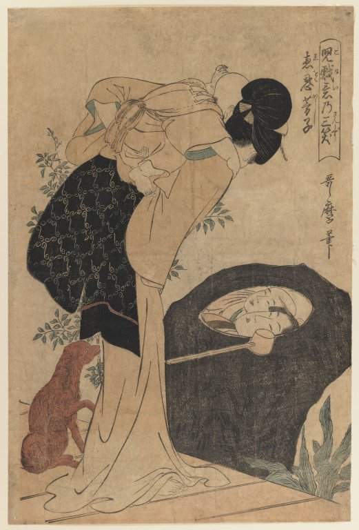 Woman and Child — Китагава Утамаро