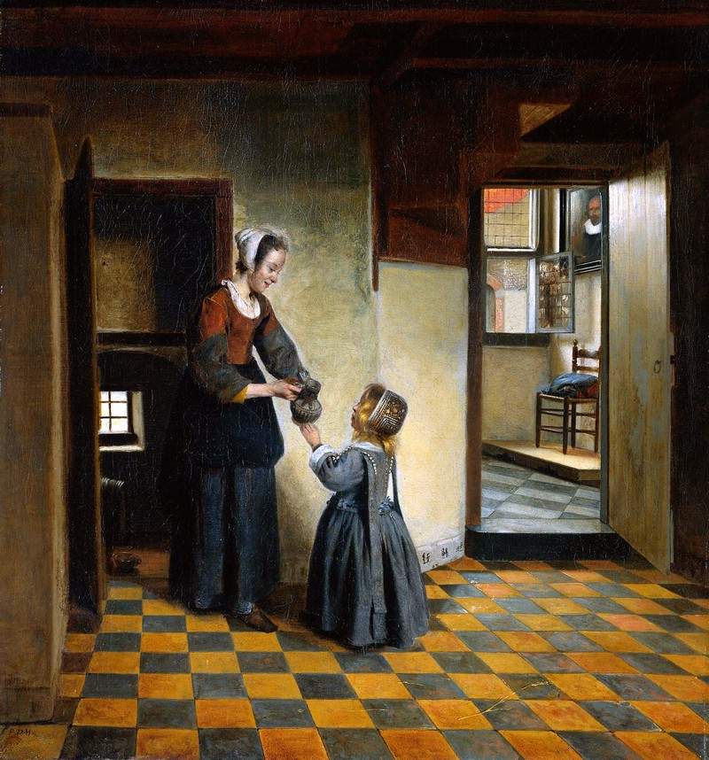 Woman and child — Питер де Хох