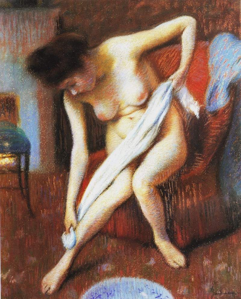 Woman Drying Herself — Федерико Дзандоменеги