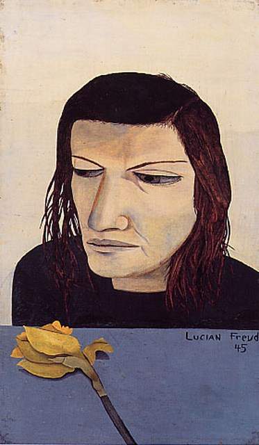Женщина с нарциссом — Люсьен Фрейд
