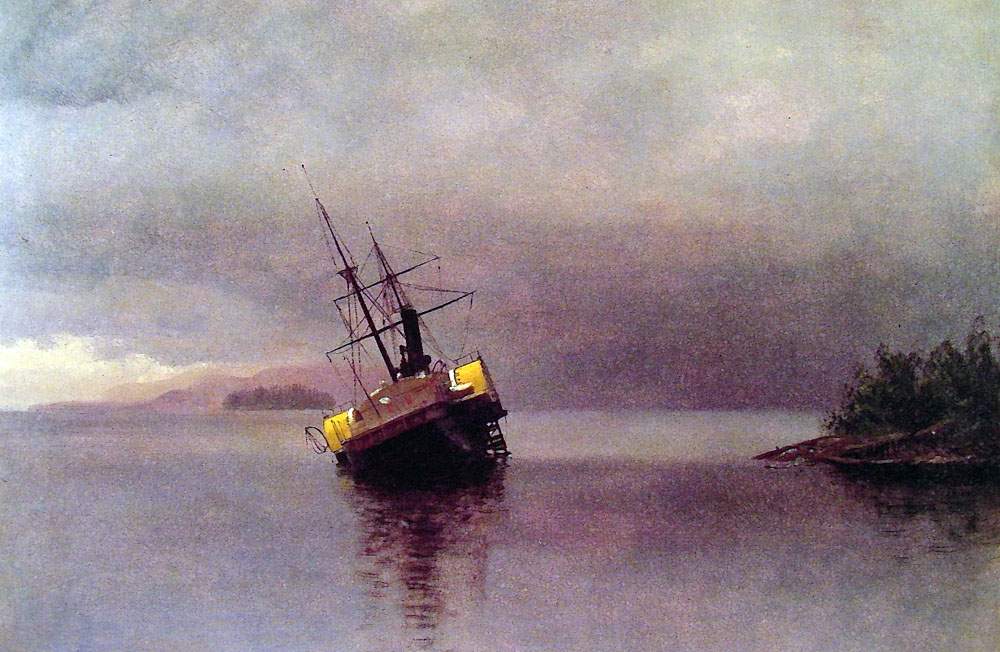 Wreck of the ‘Ancon’ in Loring Bay, Alaska — Альберт Бирштадт